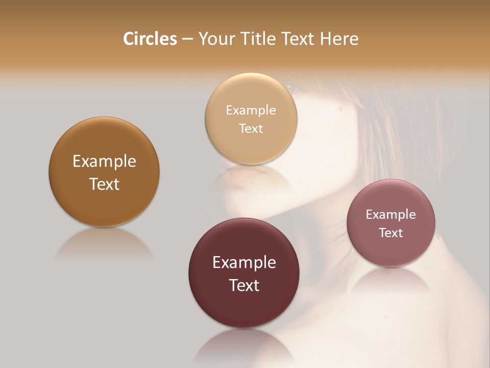 A Woman With Brown Hair Is Posing For A Picture PowerPoint Template