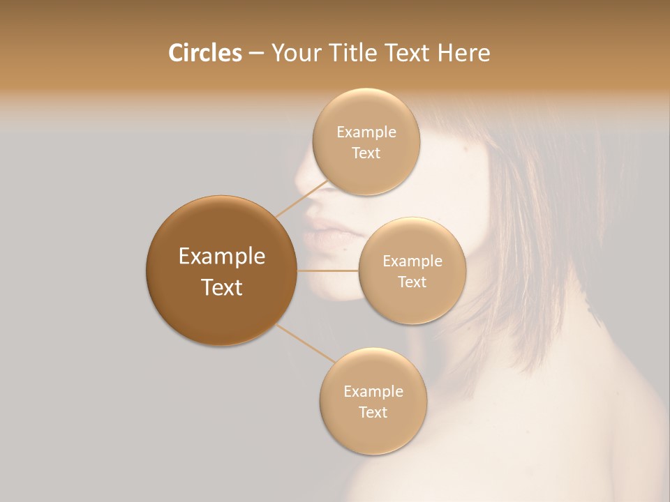 A Woman With Brown Hair Is Posing For A Picture PowerPoint Template