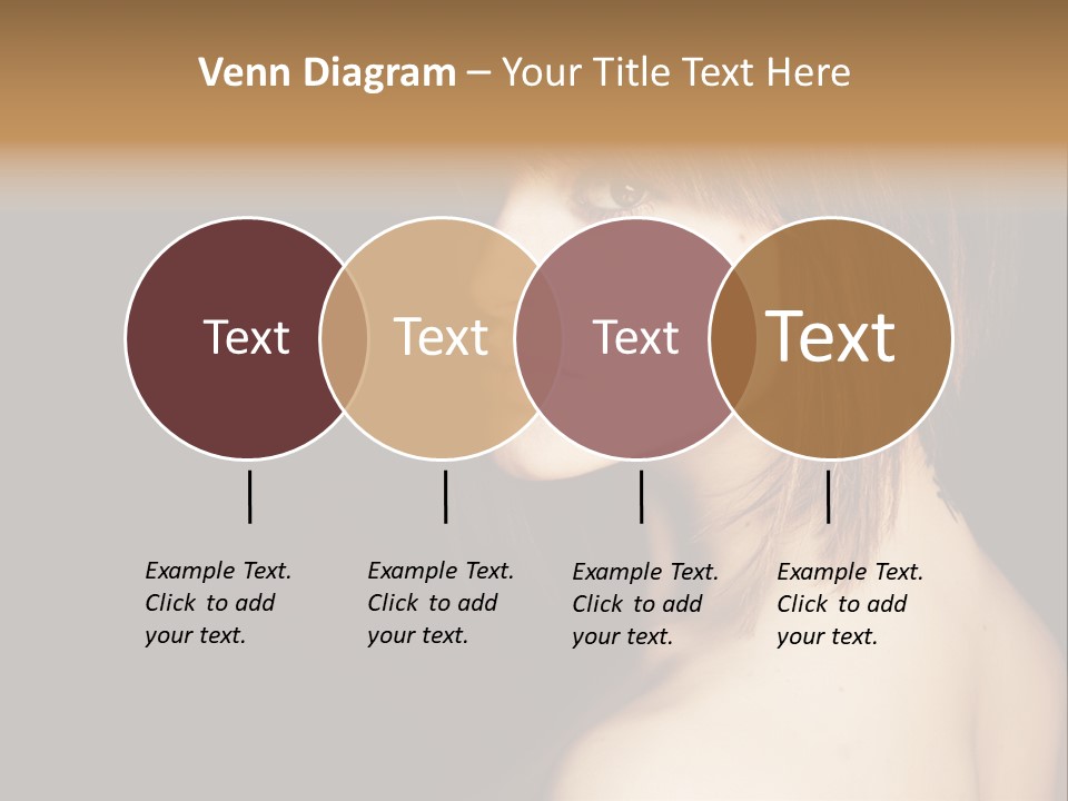 A Woman With Brown Hair Is Posing For A Picture PowerPoint Template