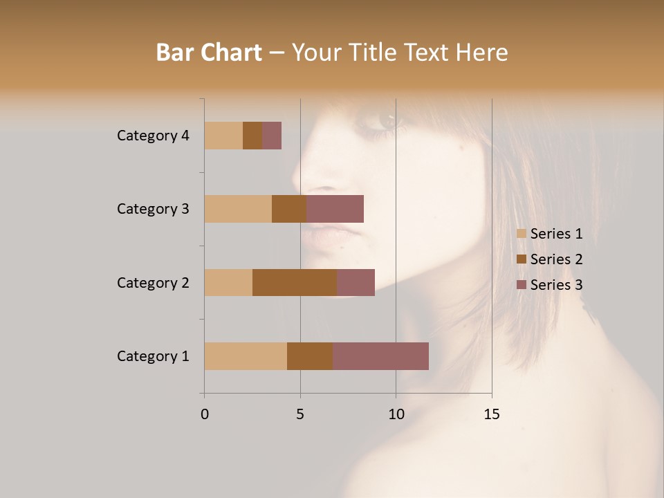 A Woman With Brown Hair Is Posing For A Picture PowerPoint Template