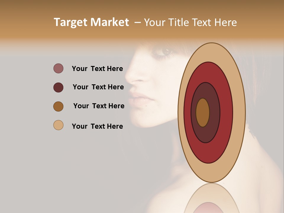 A Woman With Brown Hair Is Posing For A Picture PowerPoint Template