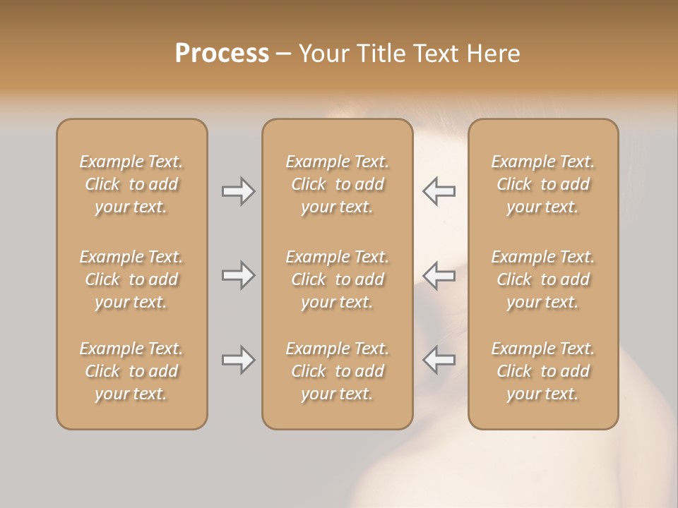 A Woman With Brown Hair Is Posing For A Picture PowerPoint Template