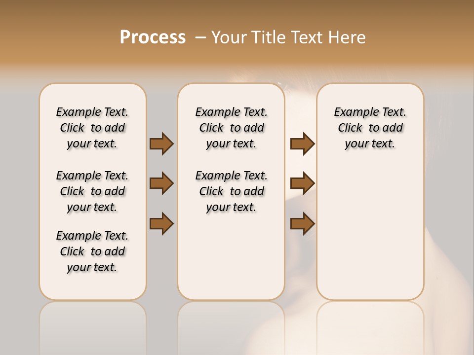 A Woman With Brown Hair Is Posing For A Picture PowerPoint Template