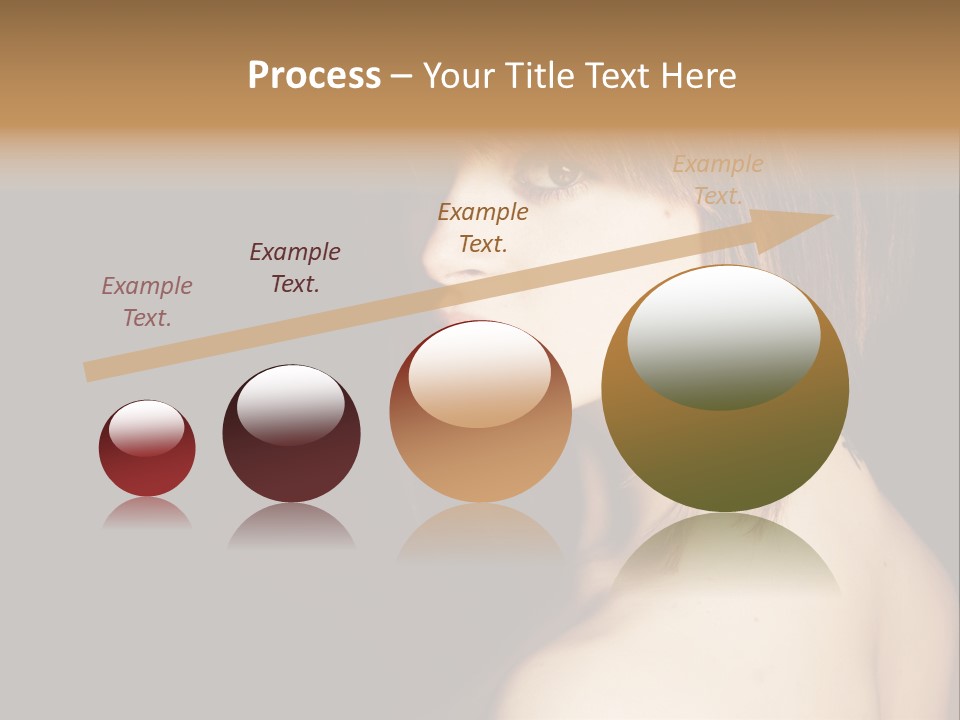 A Woman With Brown Hair Is Posing For A Picture PowerPoint Template