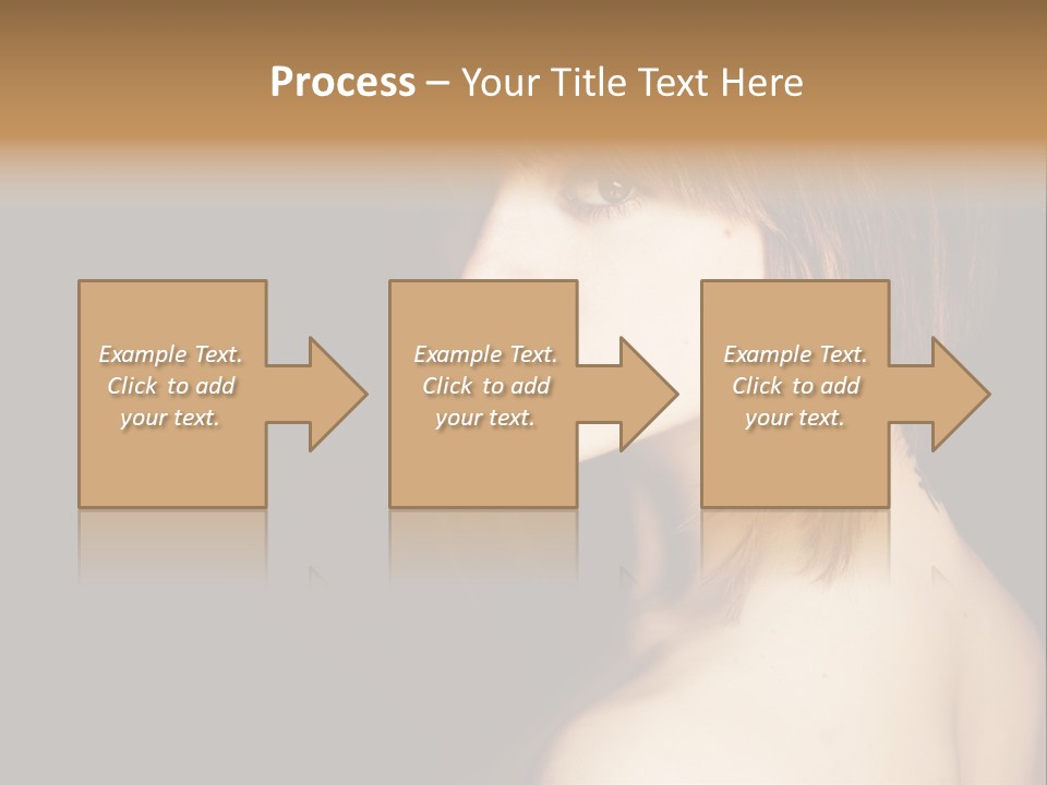 A Woman With Brown Hair Is Posing For A Picture PowerPoint Template