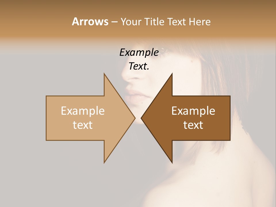 A Woman With Brown Hair Is Posing For A Picture PowerPoint Template
