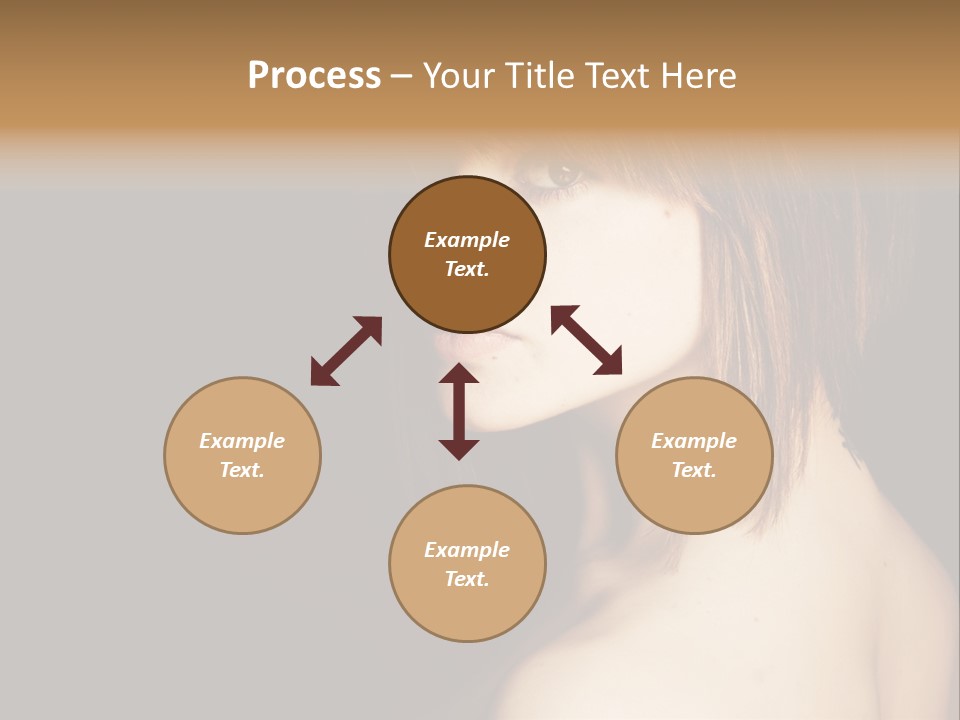 A Woman With Brown Hair Is Posing For A Picture PowerPoint Template
