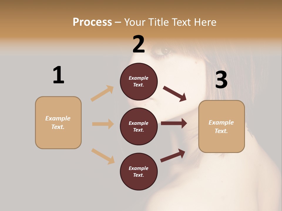 A Woman With Brown Hair Is Posing For A Picture PowerPoint Template