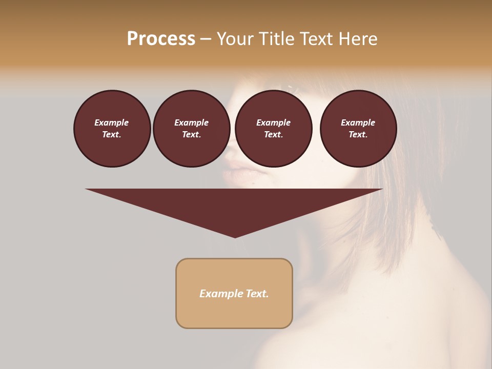 A Woman With Brown Hair Is Posing For A Picture PowerPoint Template