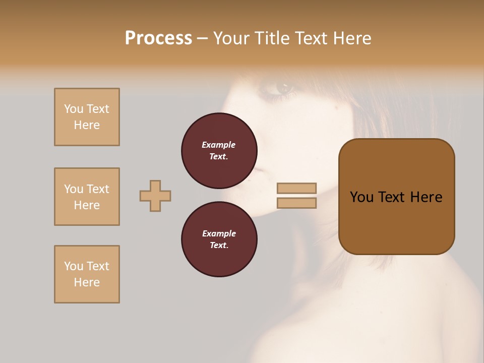A Woman With Brown Hair Is Posing For A Picture PowerPoint Template