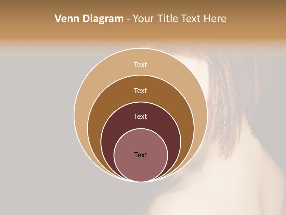 A Woman With Brown Hair Is Posing For A Picture PowerPoint Template