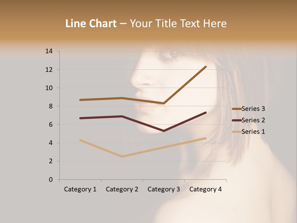 A Woman With Brown Hair Is Posing For A Picture PowerPoint Template