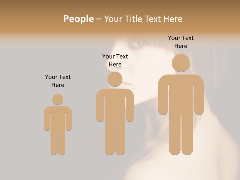 A Woman With Brown Hair Is Posing For A Picture PowerPoint Template