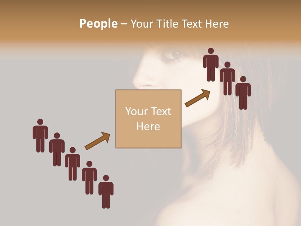 A Woman With Brown Hair Is Posing For A Picture PowerPoint Template