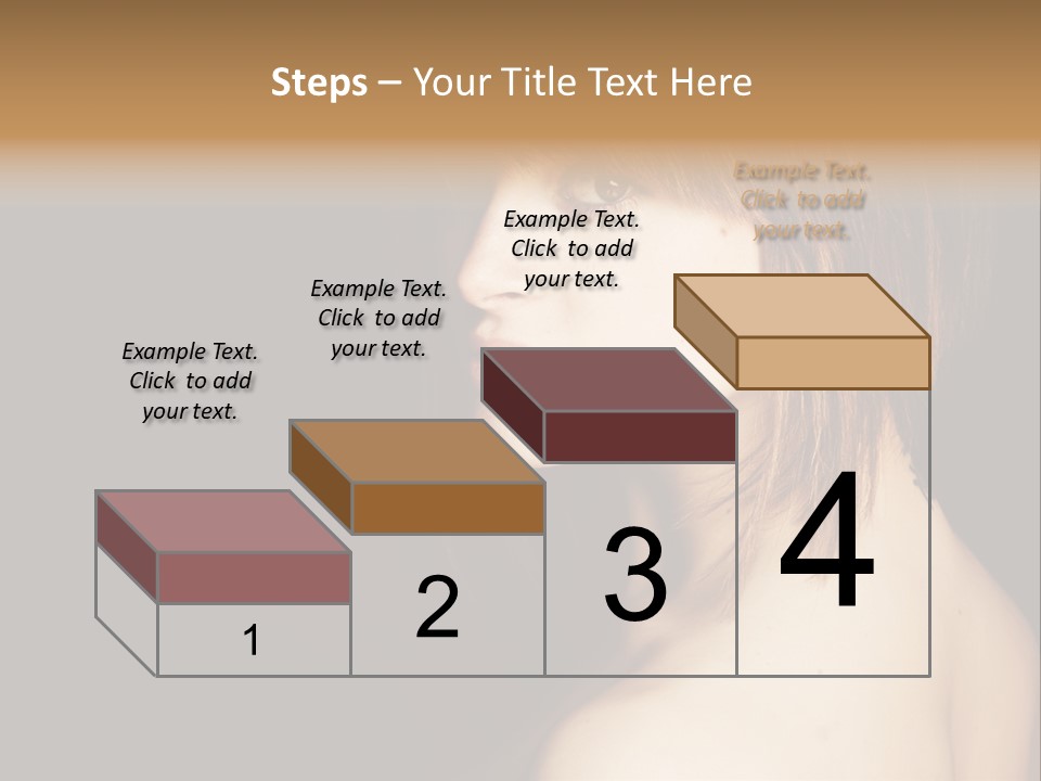 A Woman With Brown Hair Is Posing For A Picture PowerPoint Template