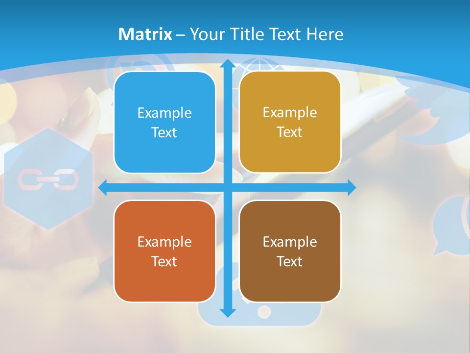 A Person Using A Cell Phone With Social Icons Coming Out Of It PowerPoint Template