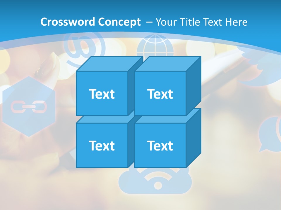A Person Using A Cell Phone With Social Icons Coming Out Of It PowerPoint Template
