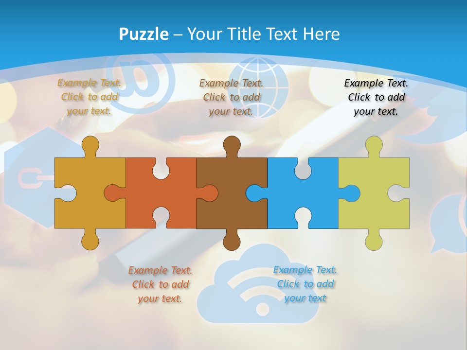 A Person Using A Cell Phone With Social Icons Coming Out Of It PowerPoint Template