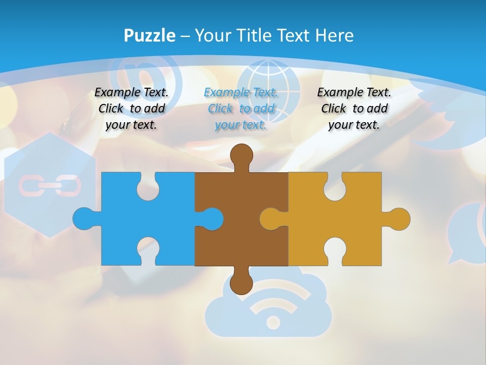 A Person Using A Cell Phone With Social Icons Coming Out Of It PowerPoint Template