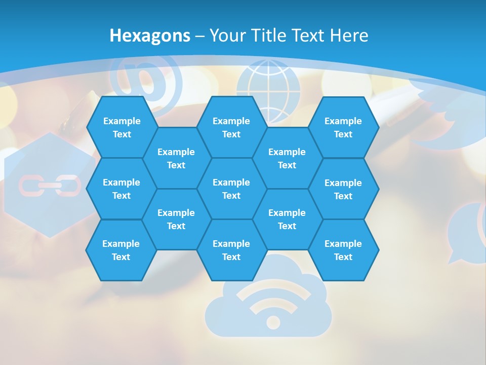 A Person Using A Cell Phone With Social Icons Coming Out Of It PowerPoint Template