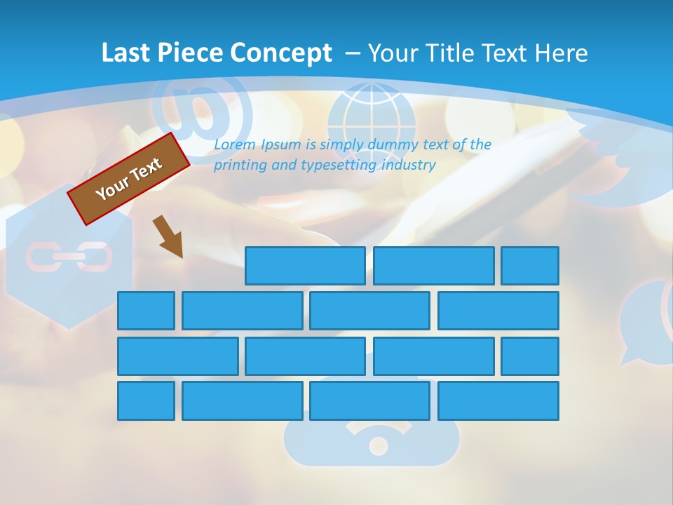 A Person Using A Cell Phone With Social Icons Coming Out Of It PowerPoint Template