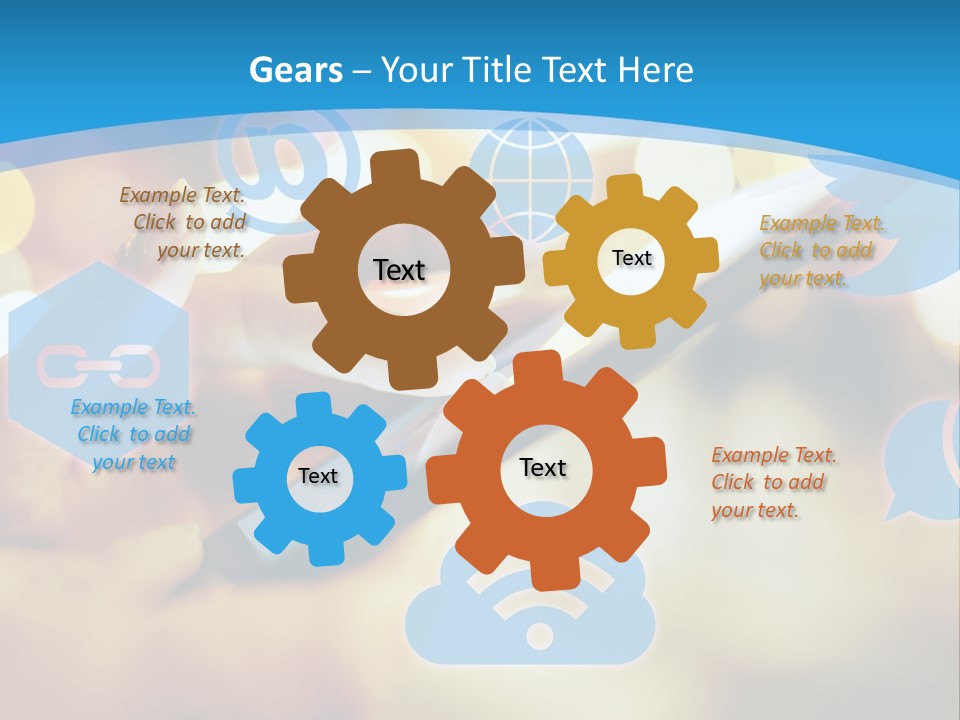 A Person Using A Cell Phone With Social Icons Coming Out Of It PowerPoint Template