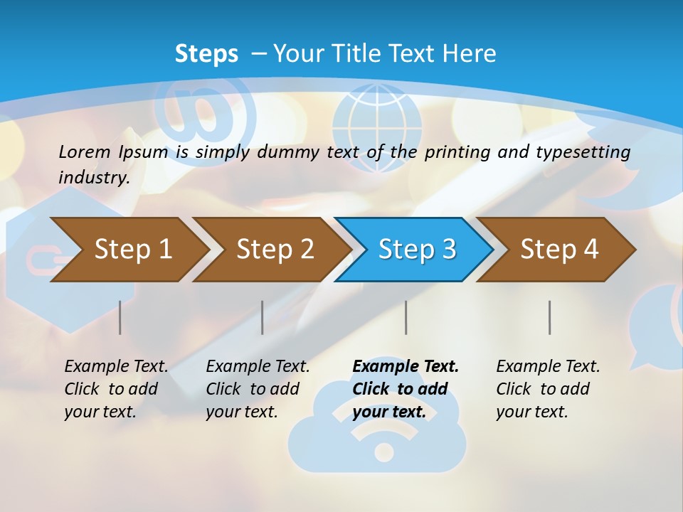 A Person Using A Cell Phone With Social Icons Coming Out Of It PowerPoint Template