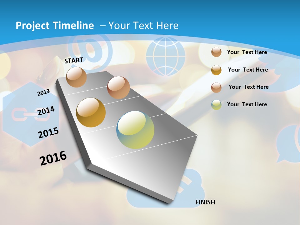 A Person Using A Cell Phone With Social Icons Coming Out Of It PowerPoint Template