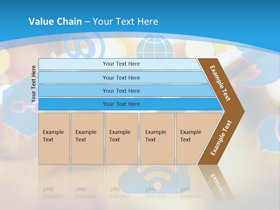 A Person Using A Cell Phone With Social Icons Coming Out Of It PowerPoint Template