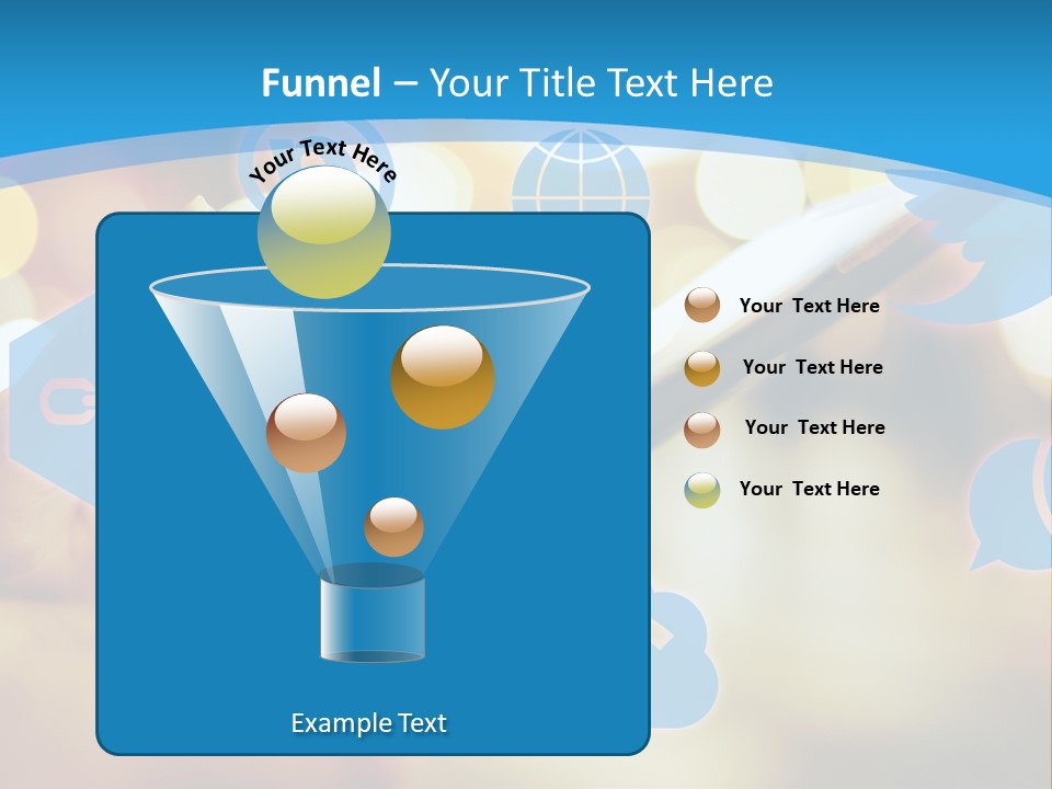 A Person Using A Cell Phone With Social Icons Coming Out Of It PowerPoint Template