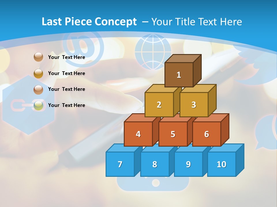 A Person Using A Cell Phone With Social Icons Coming Out Of It PowerPoint Template