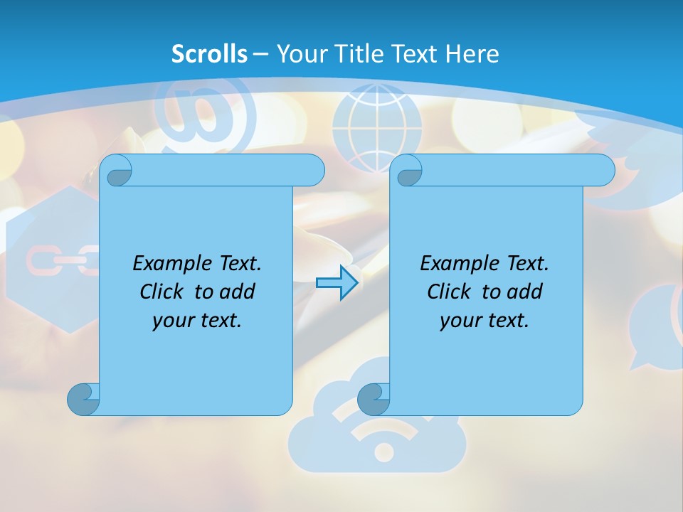 A Person Using A Cell Phone With Social Icons Coming Out Of It PowerPoint Template