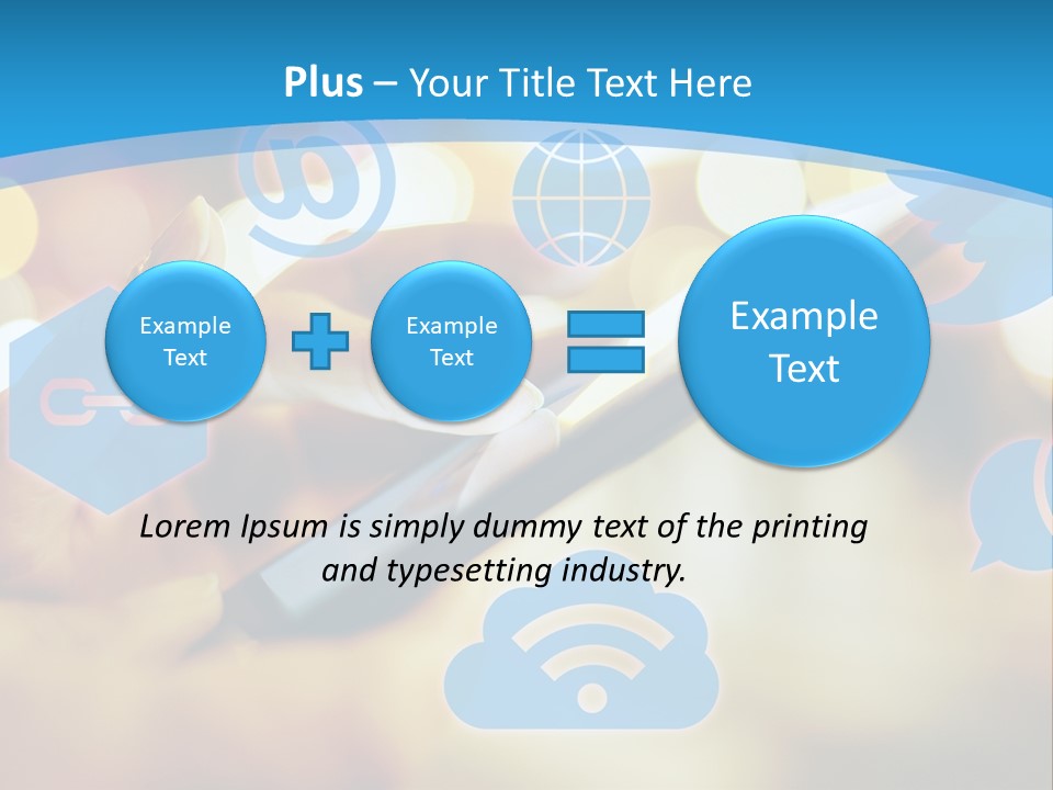 A Person Using A Cell Phone With Social Icons Coming Out Of It PowerPoint Template