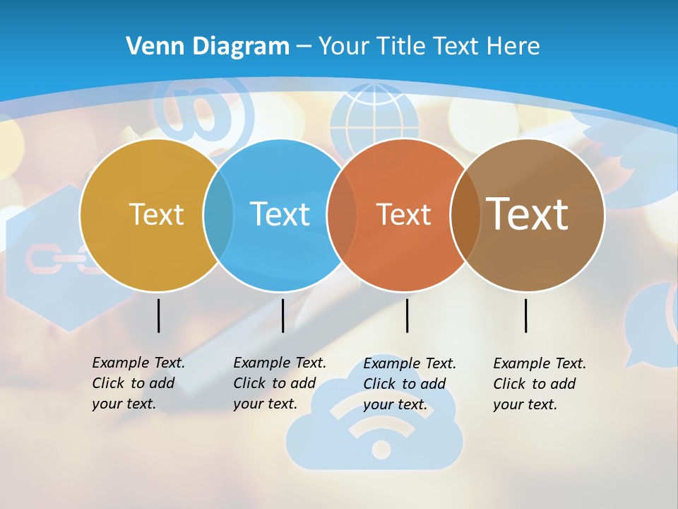 A Person Using A Cell Phone With Social Icons Coming Out Of It PowerPoint Template