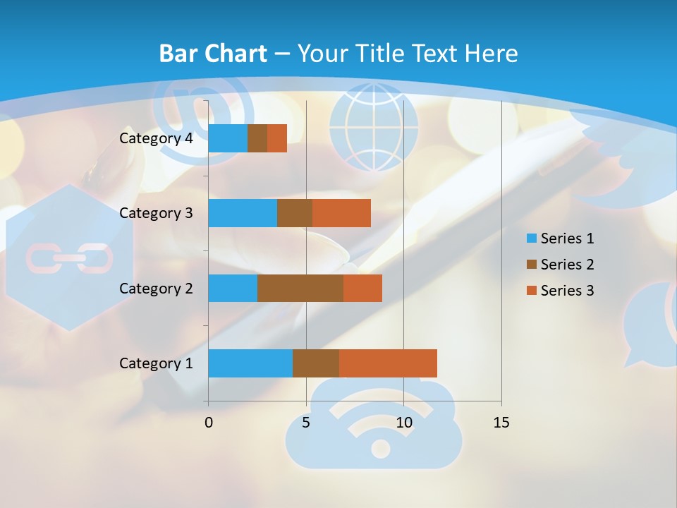 A Person Using A Cell Phone With Social Icons Coming Out Of It PowerPoint Template