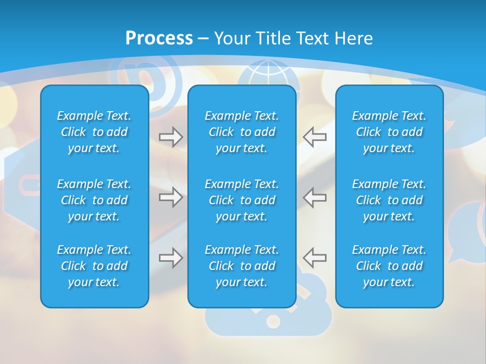 A Person Using A Cell Phone With Social Icons Coming Out Of It PowerPoint Template