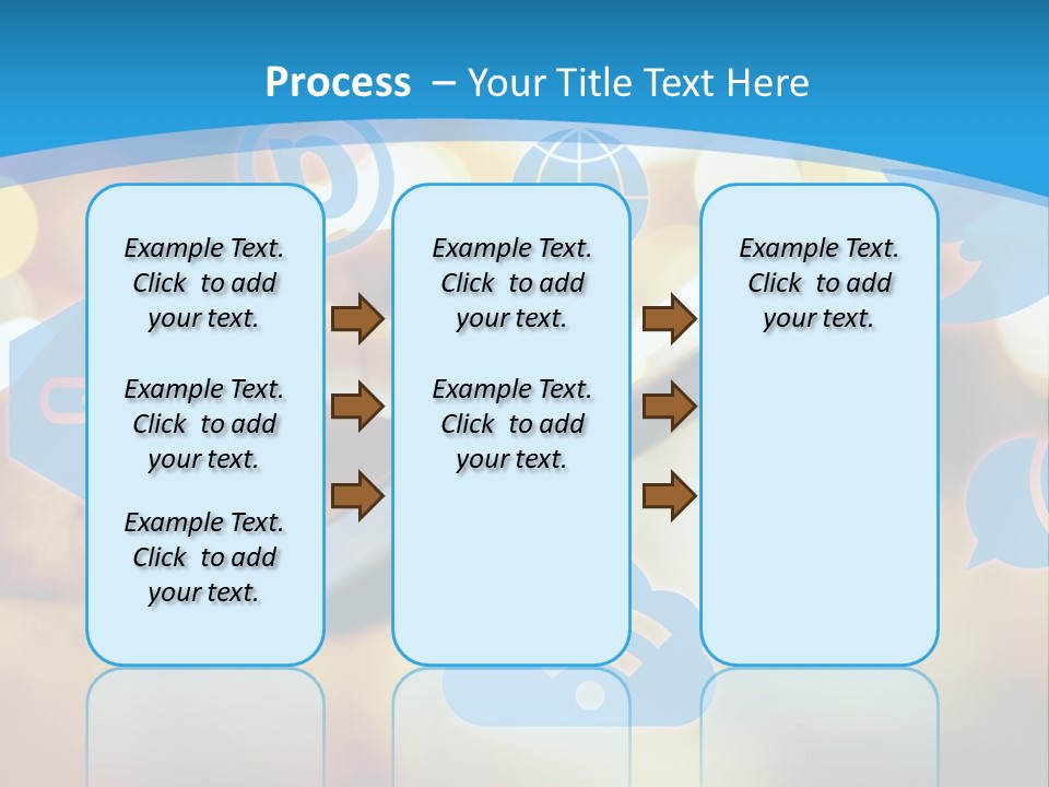 A Person Using A Cell Phone With Social Icons Coming Out Of It PowerPoint Template