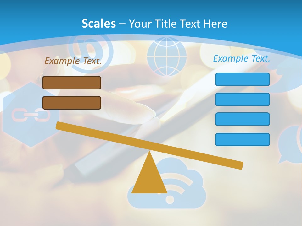 A Person Using A Cell Phone With Social Icons Coming Out Of It PowerPoint Template