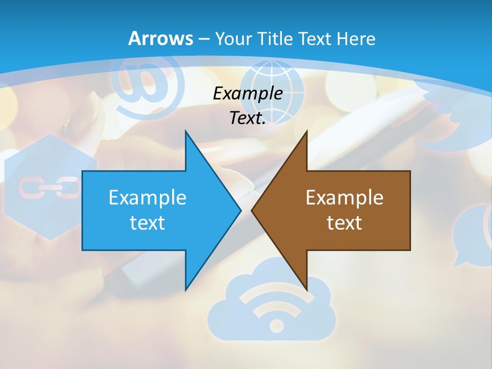 A Person Using A Cell Phone With Social Icons Coming Out Of It PowerPoint Template