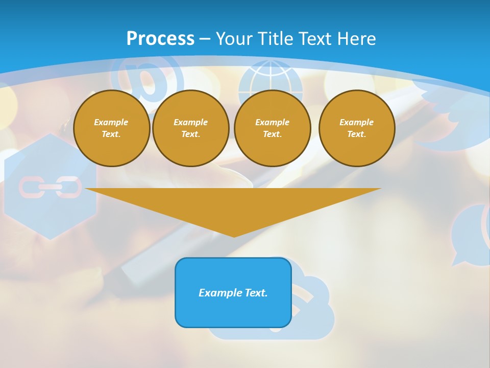 A Person Using A Cell Phone With Social Icons Coming Out Of It PowerPoint Template