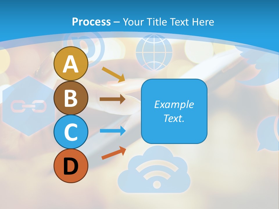 A Person Using A Cell Phone With Social Icons Coming Out Of It PowerPoint Template