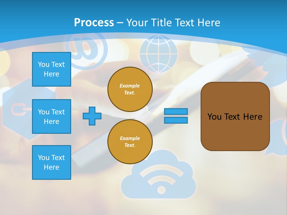 A Person Using A Cell Phone With Social Icons Coming Out Of It PowerPoint Template