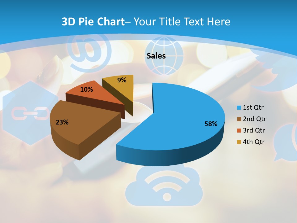 A Person Using A Cell Phone With Social Icons Coming Out Of It PowerPoint Template