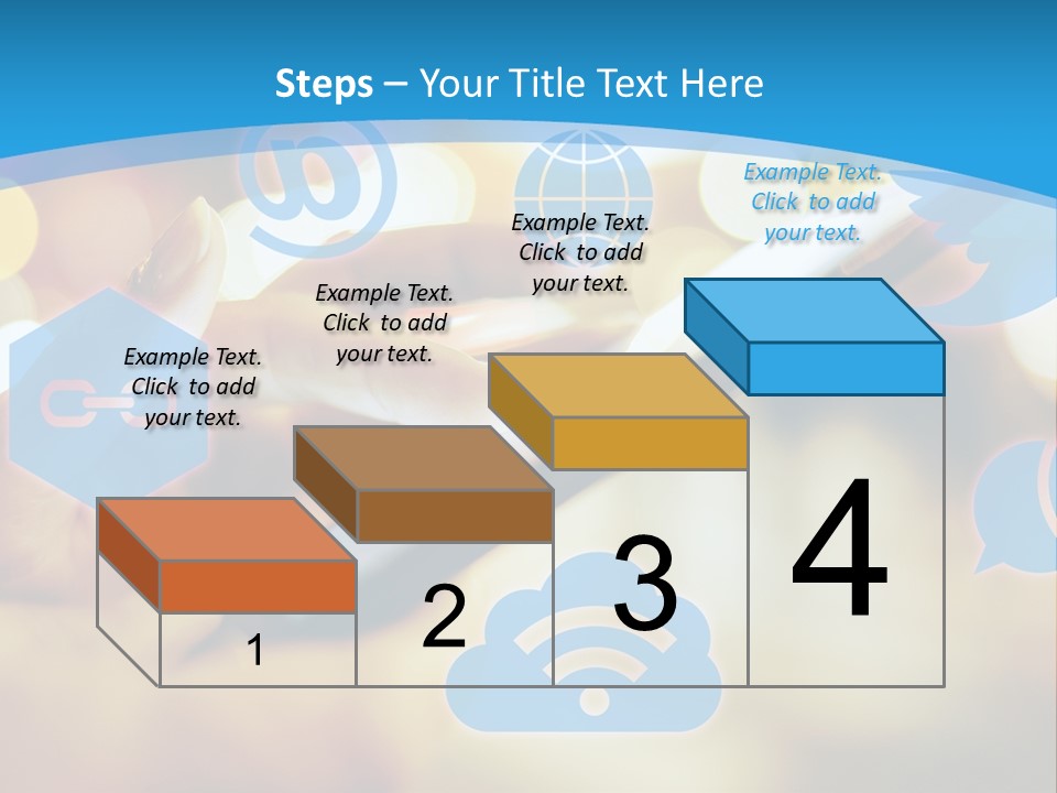 A Person Using A Cell Phone With Social Icons Coming Out Of It PowerPoint Template