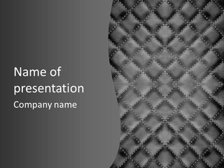 A Black And White Background With A Diamond Pattern PowerPoint Template