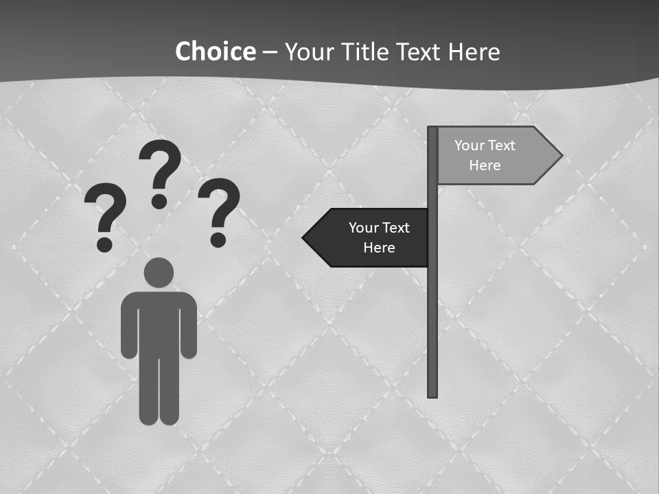 A Black And White Background With A Diamond Pattern PowerPoint Template