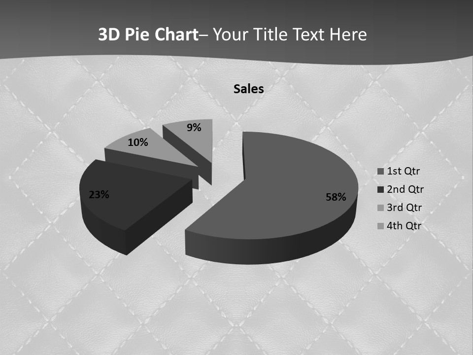 A Black And White Background With A Diamond Pattern PowerPoint Template