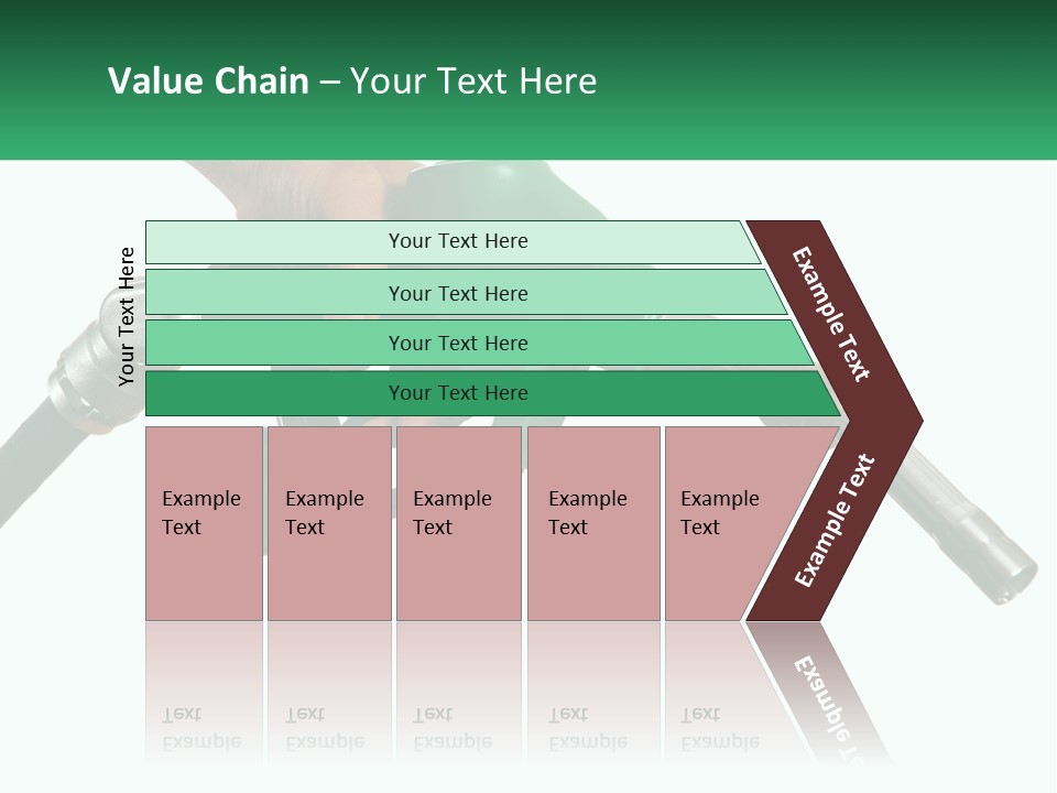 A Person Holding A Gas Pump With A Green Sign In The Background PowerPoint Template