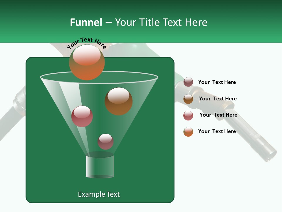 A Person Holding A Gas Pump With A Green Sign In The Background PowerPoint Template