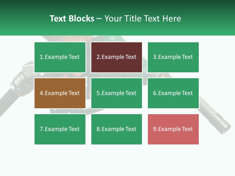 A Person Holding A Gas Pump With A Green Sign In The Background PowerPoint Template
